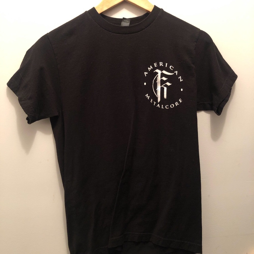 Fit For A King Black & White Small Flag T Shirt